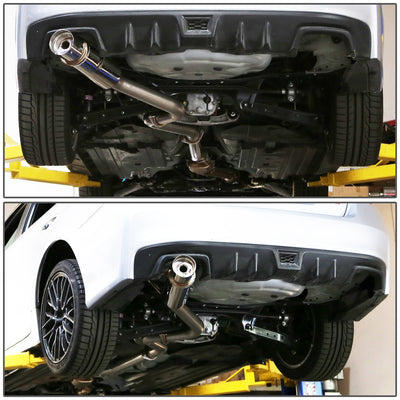 D-Motoring - Cat Back Exhaust System - W/ 4.5 Muffler Tip - Stainless Steel - 15-17 WRX / STI GP/VA - 5