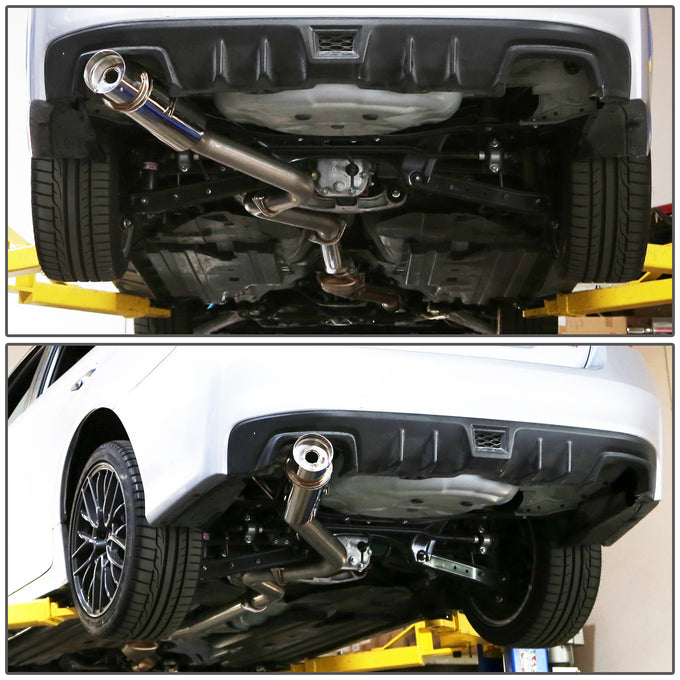 D-Motoring - Cat Back Exhaust System - W/ 4.5 Muffler Tip - Stainless Steel - 15-17 WRX / STI GP/VA - 5