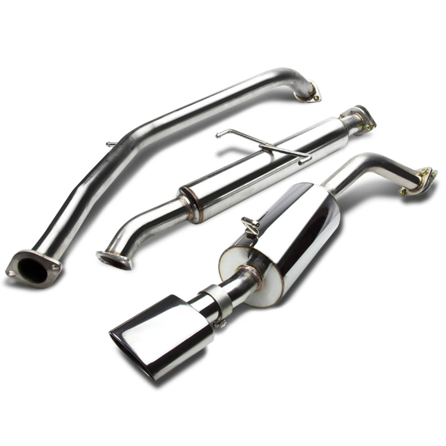 D-Motoring - Cat Back Exhaust System - W/ 5.5 Muffler Tip - Stainless Steel - 08-15 Scion XB T2B 2AZ-FE - 1