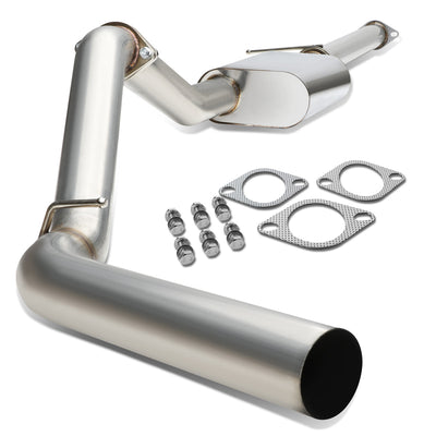 D-Motoring - Cat Back Exhaust System - W/ 3 Muffler Tip - Stainless Steel - 96-99 Yukon / Tahoe 5.7 V8 - 1