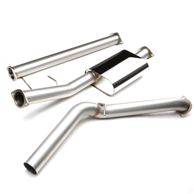 D-Motoring - Cat Back Exhaust System - W/ 3 Muffler Tip - Stainless Steel - 96-99 Yukon / Tahoe 5.7 V8 - 2