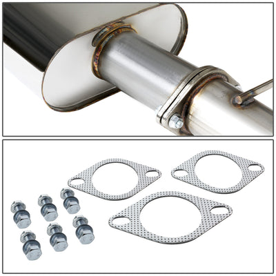 D-Motoring - Cat Back Exhaust System - W/ 3 Muffler Tip - Stainless Steel - 96-99 Yukon / Tahoe 5.7 V8 - 4