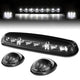 D-Motoring - Cab Roof Lights - White LED - Black Housing - Plug-n-Play - 3PCS - Chevy Silverado(Classic) / GMC Sierra(Classic) - 1