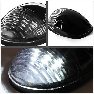 D-Motoring - Cab Roof Lights - White LED - Black Housing - Plug-n-Play - 3PCS - Chevy Silverado(Classic) / GMC Sierra(Classic) - 4