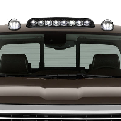 D-Motoring - Cab Roof Lights - White LED - Black Housing - Plug-n-Play - 3PCS - Chevy Silverado(Classic) / GMC Sierra(Classic) - 5