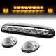 D-Motoring - Cab Roof Lights - Yellow LED - Chrome Housing - Plug-n-Play - 3PCS - Chevy Silverado(Classic) / GMC Sierra(Classic) - 1