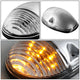 D-Motoring - Cab Roof Lights - Yellow LED - Chrome Housing - Plug-n-Play - 3PCS - Chevy Silverado(Classic) / GMC Sierra(Classic) - 4