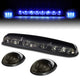 D-Motoring - Cab Roof Lights - Blue LED - Smoked Lens - Plug-n-Play - 3PCS - Chevy Silverado(Classic) / GMC Sierra(Classic) - 1