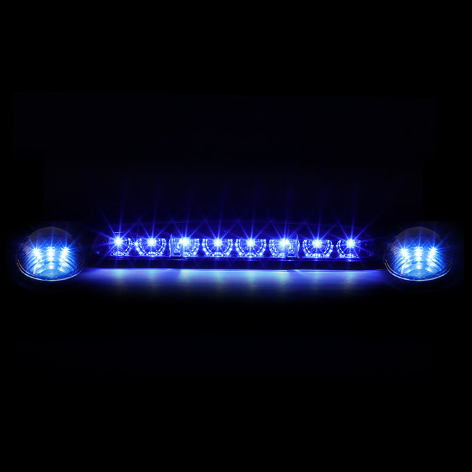 D-Motoring - Cab Roof Lights - Blue LED - Smoked Lens - Plug-n-Play - 3PCS - Chevy Silverado(Classic) / GMC Sierra(Classic) - 3