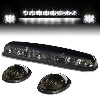 D-Motoring - Cab Roof Lights - White LED - Smoked Lens - Plug-n-Play - 3PCS - Chevy Silverado(Classic) / GMC Sierra(Classic) - 1