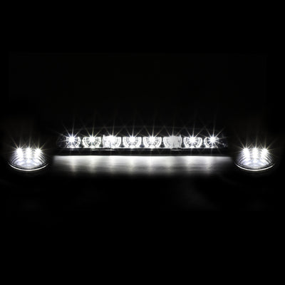 D-Motoring - Cab Roof Lights - White LED - Smoked Lens - Plug-n-Play - 3PCS - Chevy Silverado(Classic) / GMC Sierra(Classic) - 3