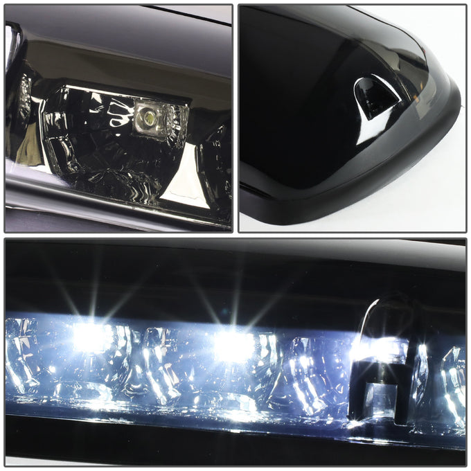 D-Motoring - Cab Roof Lights - White LED - Smoked Lens - Plug-n-Play - 3PCS - Chevy Silverado(Classic) / GMC Sierra(Classic) - 2