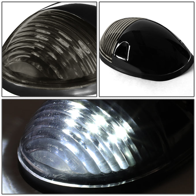 D-Motoring - Cab Roof Lights - White LED - Smoked Lens - Plug-n-Play - 3PCS - Chevy Silverado(Classic) / GMC Sierra(Classic) - 4