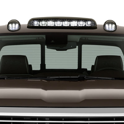 D-Motoring - Cab Roof Lights - White LED - Smoked Lens - Plug-n-Play - 3PCS - Chevy Silverado(Classic) / GMC Sierra(Classic) - 5