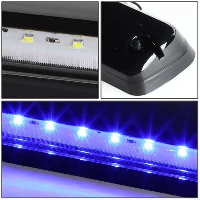 D-Motoring - Cab Roof Lights - Blue LED - Black Housing - Plug-n-Play - 3PCS - Chevy Silverado 1500 / 2500 / 3500 / GMC Sierra 1500 / 2500 / 3500 - 2