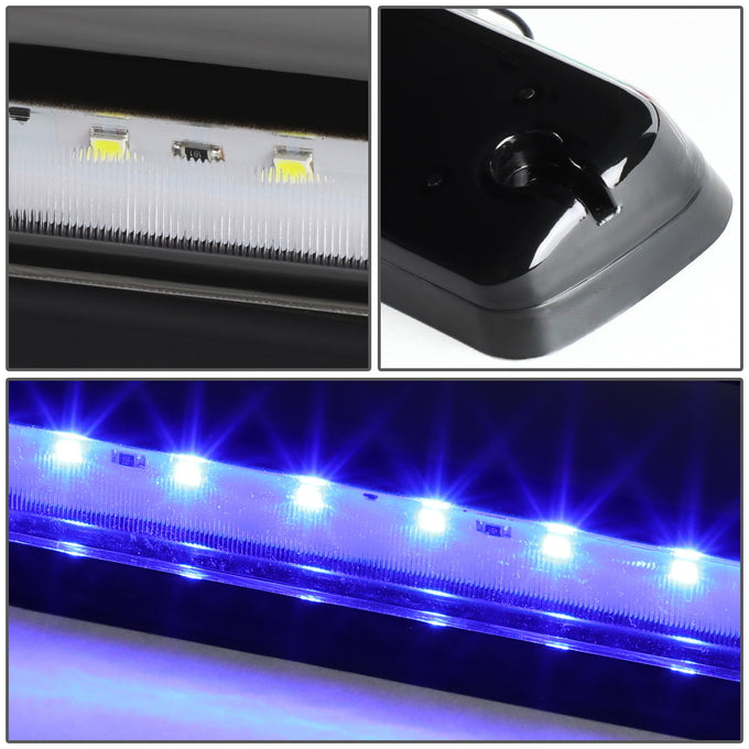 D-Motoring - Cab Roof Lights - Blue LED - Black Housing - Plug-n-Play - 3PCS - Chevy Silverado 1500 / 2500 / 3500 / GMC Sierra 1500 / 2500 / 3500 - 2