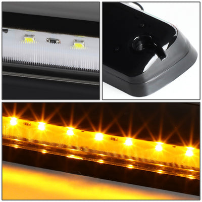 D-Motoring - Cab Roof Lights - Yellow LED - Black Housing - Plug-n-Play - 3PCS - Chevy Silverado 1500 / 2500 / 3500 / GMC Sierra 1500 / 2500 / 3500 - 2