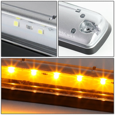 D-Motoring - Cab Roof Lights - Yellow LED - Chrome Housing - Plug-n-Play - 3PCS - Chevy Silverado 1500 / 2500 / 3500 / GMC Sierra 1500 / 2500 / 3500 - 2