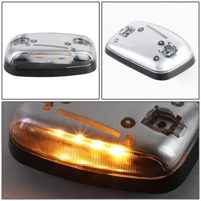 D-Motoring - Cab Roof Lights - Yellow LED - Chrome Housing - Plug-n-Play - 3PCS - Chevy Silverado 1500 / 2500 / 3500 / GMC Sierra 1500 / 2500 / 3500 - 4