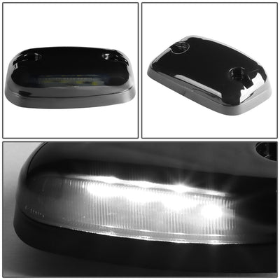 D-Motoring - Cab Roof Lights - White LED - Smoked Lens - Plug-n-Play - 3PCS - Chevy Silverado 1500 / 2500 / 3500 / GMC Sierra 1500 / 2500 / 3500 - 4