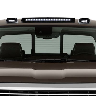 D-Motoring - Cab Roof Lights - White LED - Smoked Lens - Plug-n-Play - 3PCS - Chevy Silverado 1500 / 2500 / 3500 / GMC Sierra 1500 / 2500 / 3500 - 5