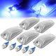 D-Motoring - Cab Roof Lights - Blue LED - Chrome Housing - Plug-n-Play - 5PCS - Chevy C/K 1500 / 2500 / 3500 / GMC C/K 1500 /  2500 / 3500 - 1
