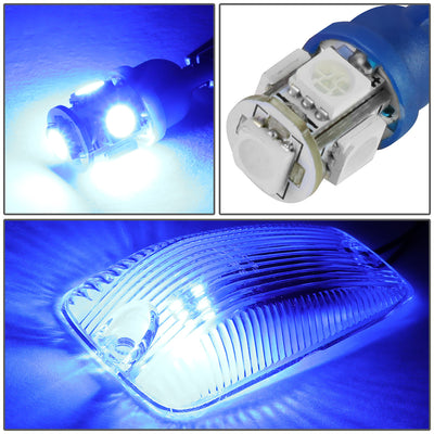 D-Motoring - Cab Roof Lights - Blue LED - Chrome Housing - Plug-n-Play - 5PCS - Chevy C/K 1500 / 2500 / 3500 / GMC C/K 1500 /  2500 / 3500 - 2