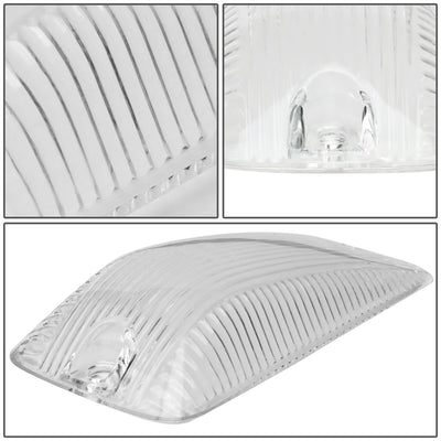 D-Motoring - Cab Roof Lights - Blue LED - Chrome Housing - Plug-n-Play - 5PCS - Chevy C/K 1500 / 2500 / 3500 / GMC C/K 1500 /  2500 / 3500 - 3