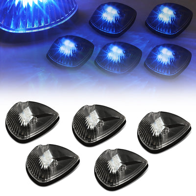 D-Motoring - Cab Roof Lights - Blue LED - Black Housing - Plug-n-Play - 5PCS - 94-98 Dodge Ram 1500 / 2500 / 3500 - 1