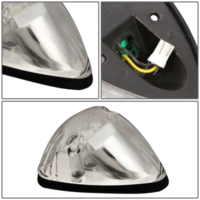 D-Motoring - Cab Roof Lights - White LED - Chrome Housing - Plug-n-Play - 5PCS - 94-98 Dodge Ram 1500 / 2500 / 3500 - 4