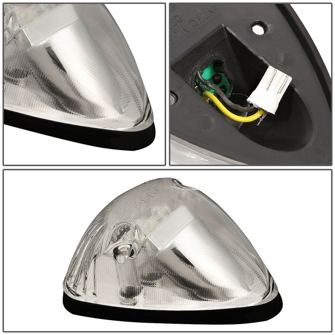 D-Motoring - Cab Roof Lights - White LED - Chrome Housing - Plug-n-Play - 5PCS - 94-98 Dodge Ram 1500 / 2500 / 3500 - 4