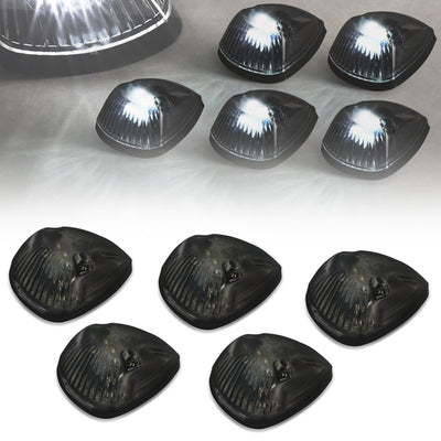 D-Motoring - Cab Roof Lights - White LED - Smoked Lens - Plug-n-Play - 5PCS - 94-98 Dodge Ram 1500 / 2500 / 3500 - 1