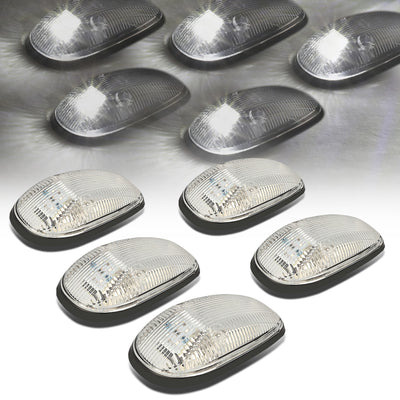 D-Motoring - Cab Roof Lights - White LED - Chrome Housing - Plug-n-Play - 5PCS - Dodge Ram 1500 / 2500 / 3500 - 1