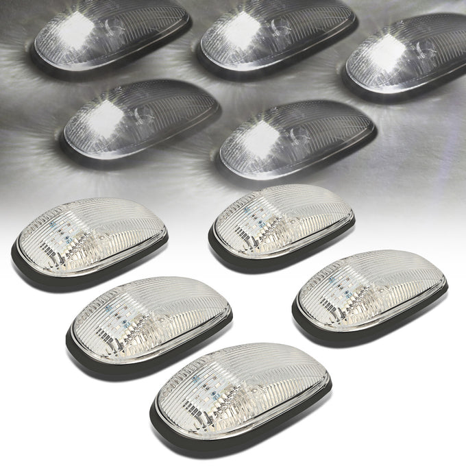 D-Motoring - Cab Roof Lights - White LED - Chrome Housing - Plug-n-Play - 5PCS - Dodge Ram 1500 / 2500 / 3500 - 1