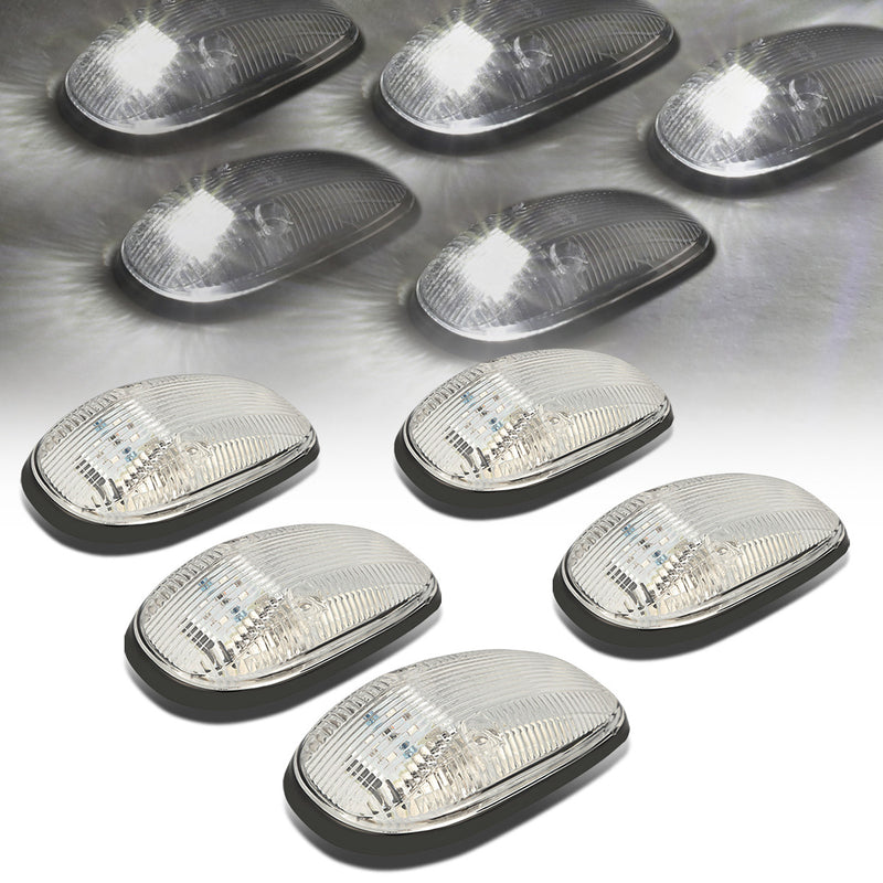 D-Motoring - Cab Roof Lights - White LED - Chrome Housing - Plug-n-Play - 5PCS - Dodge Ram 1500 / 2500 / 3500 - 1