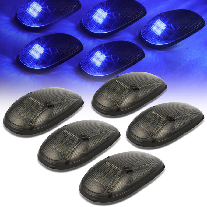 D-Motoring - Cab Roof Lights - Blue LED - Smoked Lens - Plug-n-Play - 5PCS - Dodge Ram 1500 / 2500 / 3500 - 1
