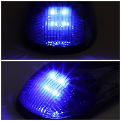D-Motoring - Cab Roof Lights - Blue LED - Smoked Lens - Plug-n-Play - 5PCS - Dodge Ram 1500 / 2500 / 3500 - 2