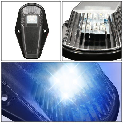 D-Motoring - Cab Roof Lights - Blue LED - Black Housing - Plug-n-Play - 5PCS - 80-96 Ford F-250 / F-350 / F-450 / F-550 / Super Duty / E-150 - 2