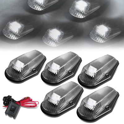 D-Motoring - Cab Roof Lights - White LED - Black Housing - Plug-n-Play - 5PCS - Ford F-150 / F-250 / F-350 - 1
