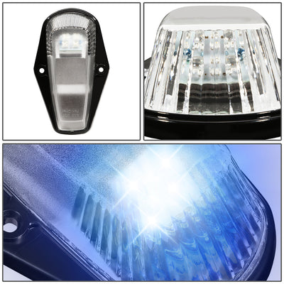 D-Motoring - Cab Roof Lights - Blue LED - Chrome Housing - Plug-n-Play - 5PCS - Ford F-150 / F-250 / F-350 - 2