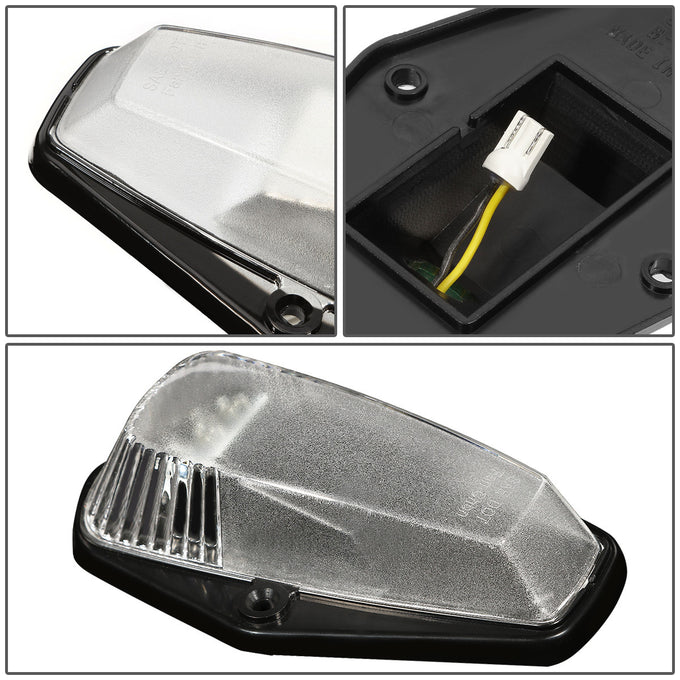 D-Motoring - Cab Roof Lights - Yellow LED - Chrome Housing - Plug-n-Play - 5PCS - Ford F-150 / F-250 / F-350 - 4
