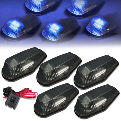 D-Motoring - Cab Roof Lights - Blue LED - Smoked Lens - Plug-n-Play - 5PCS - Ford F-150 / F-250 / F-350 - 1
