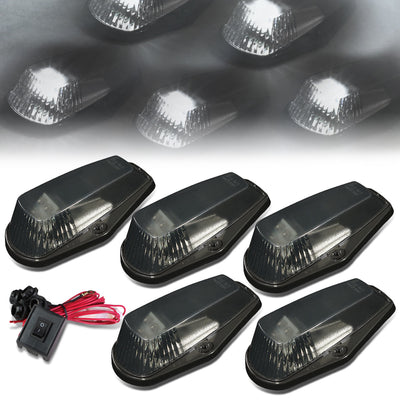 D-Motoring - Cab Roof Lights - White LED - Smoked Lens - Plug-n-Play - 5PCS - Ford F-150 / F-250 / F-350 - 1