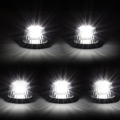 D-Motoring - Cab Roof Lights - White LED - Smoked Lens - Plug-n-Play - 5PCS - Ford F-150 / F-250 / F-350 - 3