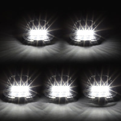 D-Motoring - Cab Roof Lights - White LED - Black Housing - Plug-n-Play - 5PCS - Ford F-250 / F-350 / F-450 / F-550 / Super Duty / E-150 - 3