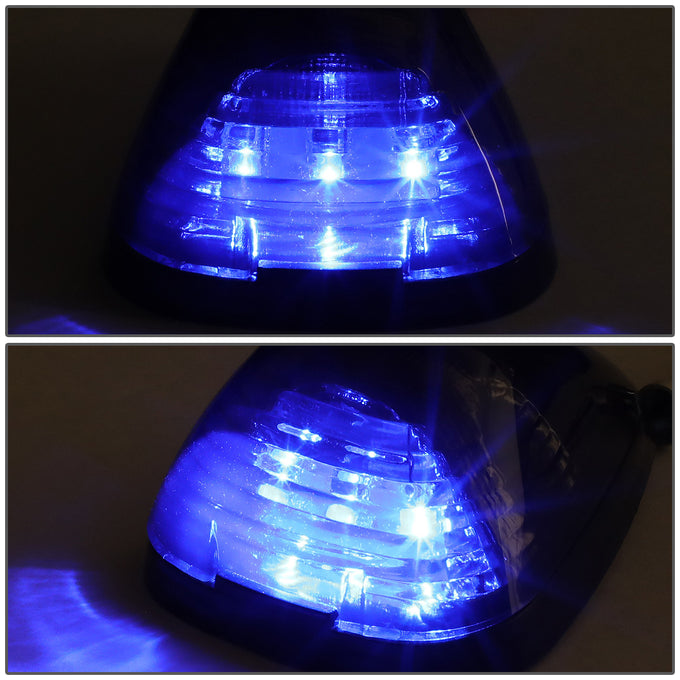D-Motoring - Cab Roof Lights - Blue LED - Smoked Lens - Plug-n-Play - 5PCS - Ford F-250 / F-350 / F-450 / F-550 / Super Duty / E-150 - 2