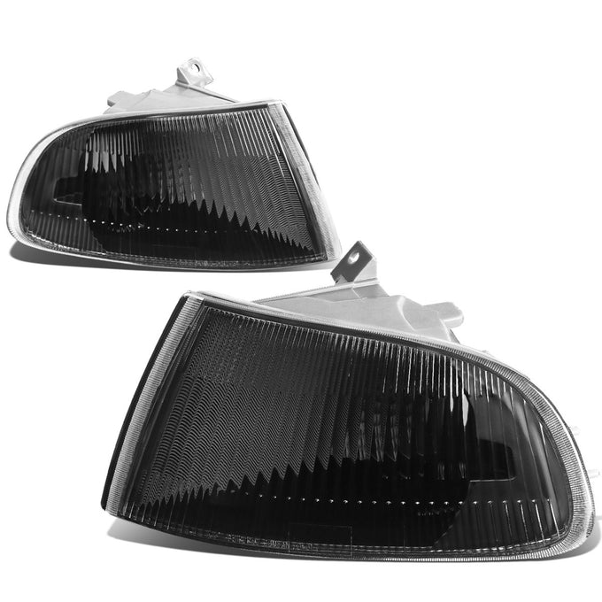 Black Housing Turn Signal Corner Lights<br>92-95 Honda Civic 2/3 Door