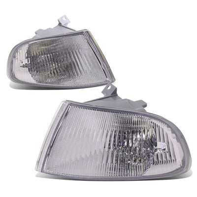 Chrome Housing Turn Signal Corner Lights<br>92-95 Honda Civic 2/3 Door