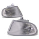 Chrome Housing Turn Signal Corner Lights<br>92-95 Honda Civic 2/3 Door