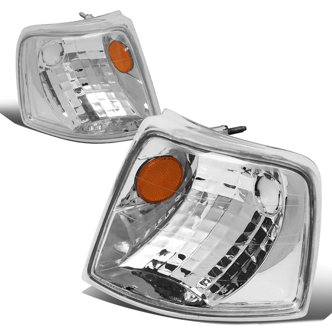 Chrome Housing Turn Signal Lights<br>03-22 93-97 Ford Ranger